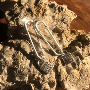 Safety Pin and Locks in Silver